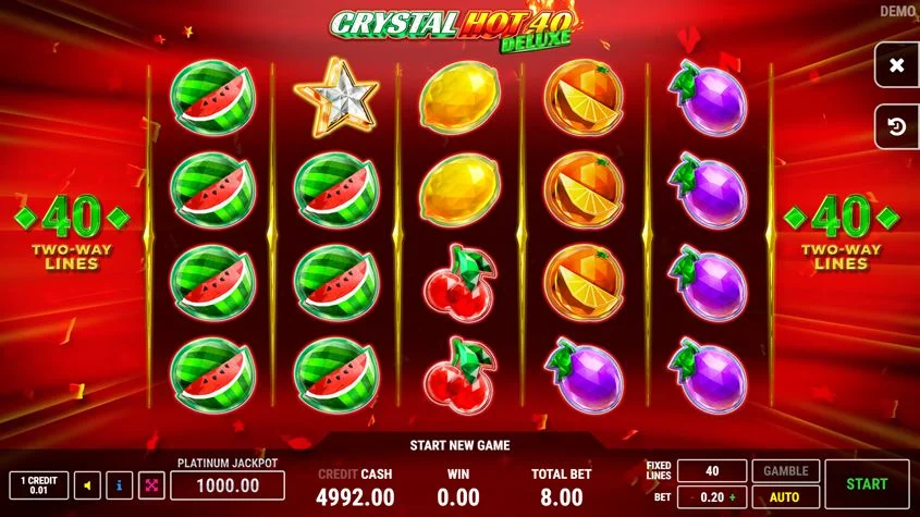 crystal hot 40 deluxe казино 1вин