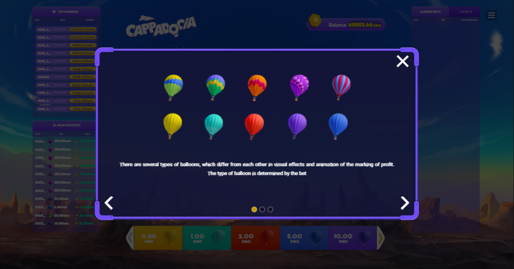 Cappadocia slot 1win